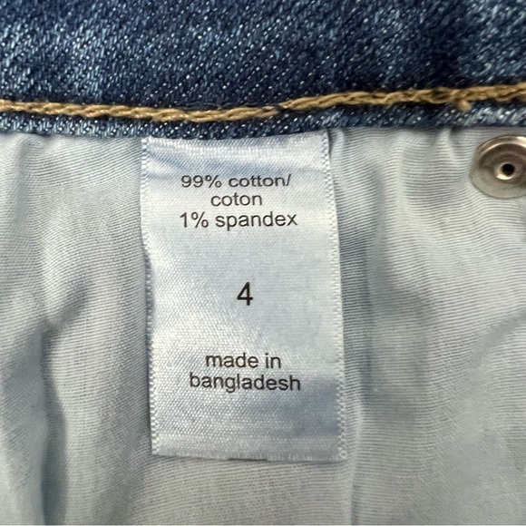 MAURICES Women’s Blue Jean Denim Skirt Sz 4 Distress/Ripped/Torn Stretch Frayed - Picture 4 of 8